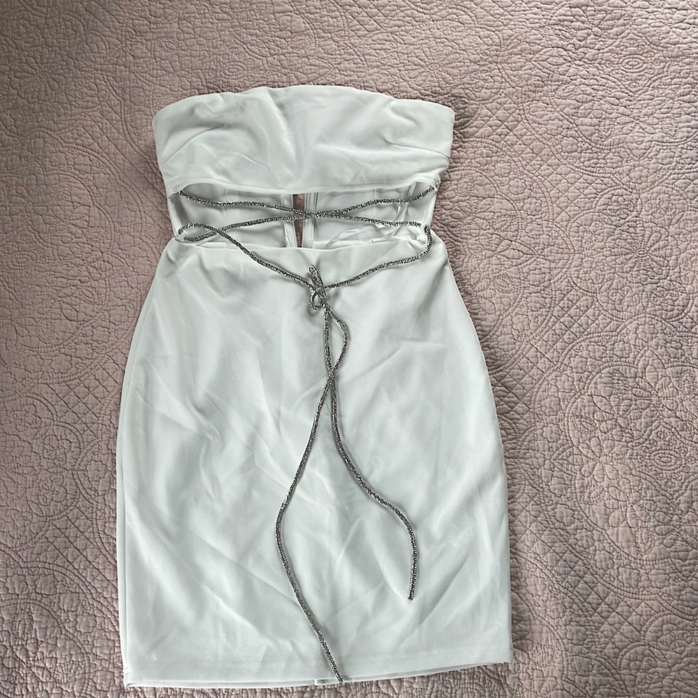 White mini bachelorette dress - new without tags